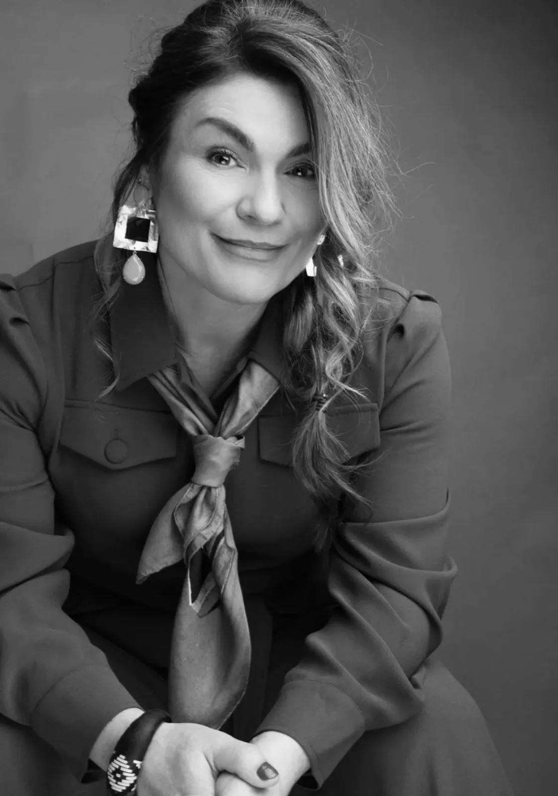 Portrait en noir et blanc Ludivine Barbas